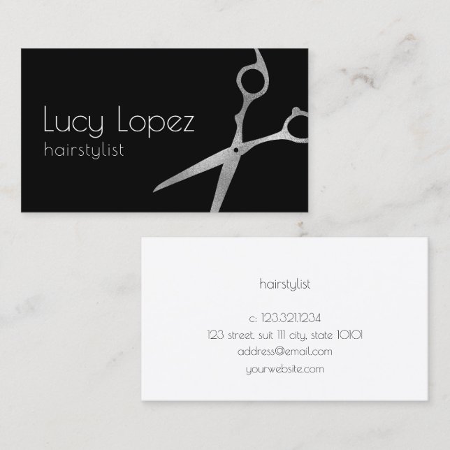 Elegant-Friseursalon  Visitenkarte (Vorne/Hinten)