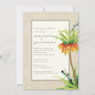 Elegant Fritillaria n Dragonfly Couples Dusche Einladung