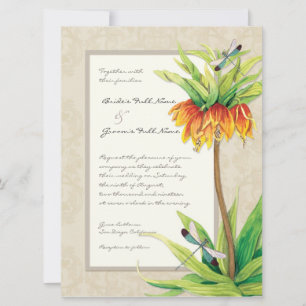 Elegant Fritillaria n Dragonfly Einladung zur Hoch