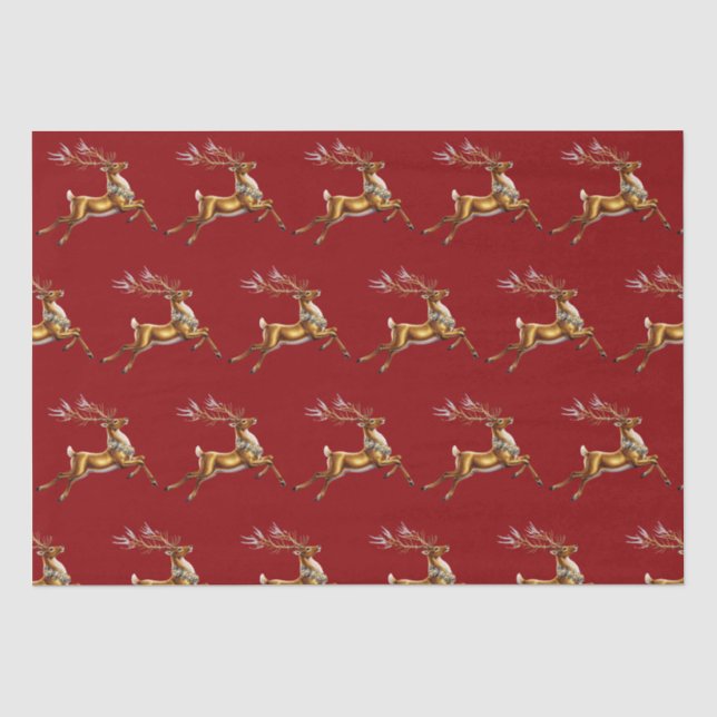 Elegant Frohe Weihnachten Seidenpapier (Vorderseite)