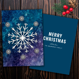 Elegant Frohe Weihnachten Weiße Schneeflocke Famil