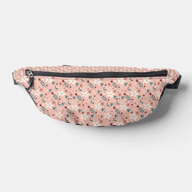 Elegant Froral Pink Bauchtasche (Ablage )
