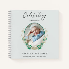 Elegant Funeral Celebration of life Guest Book Notizbuch