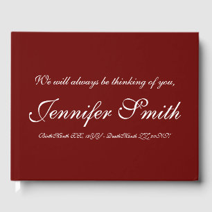 Elegant Funeral Guestbook Gästebuch