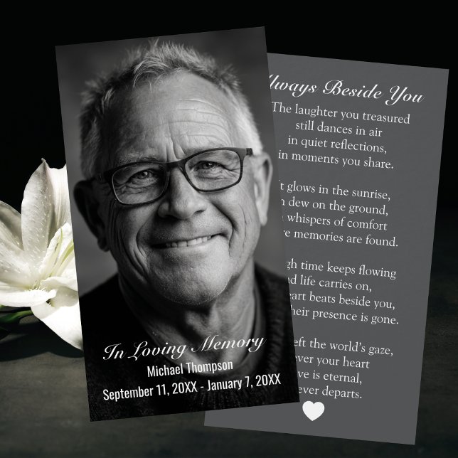 Elegant Funeral Photo Sympathy Memorial Prayer (Von Creator hochgeladen)