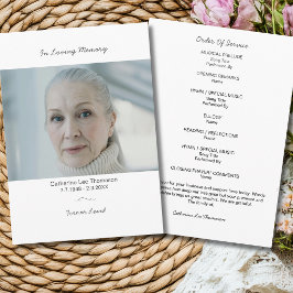 Elegant Funeral Service Program With Photo Programm