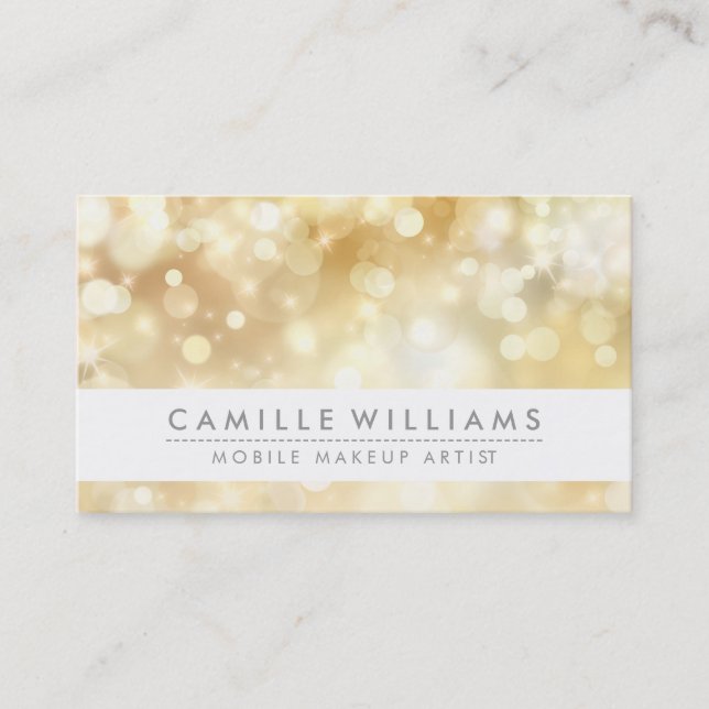 ELEGANT FUNKELND LIGHT whimsical golden buk Visitenkarte (Vorderseite)