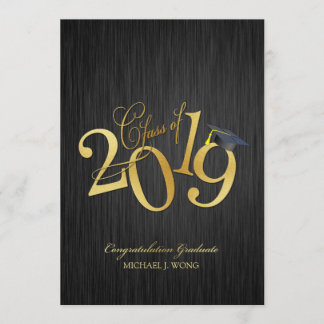 Elegant Funky Gold Class 2019 Abschluss Einladung