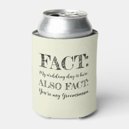 Elegant & Funny Fact Trauzeuge Vorschlag Beige Dosenkühler