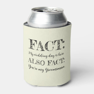 Elegant & Funny Fact Trauzeuge Vorschlag Beige Dosenkühler