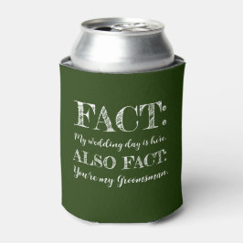 Elegant & Funny Fact Trauzeuge Vorschlag dunkelgrü Dosenkühler