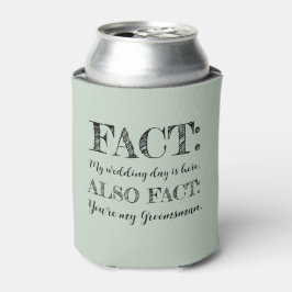 Elegant & Funny Fact Trauzeuge Vorschlag Grün Dosenkühler