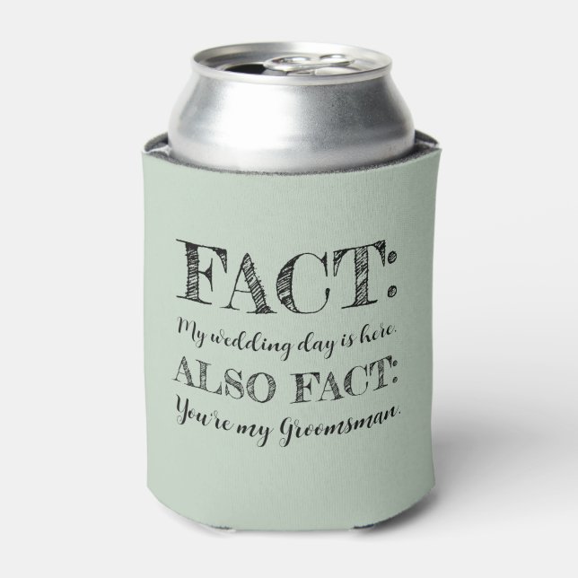 Elegant & Funny Fact Trauzeuge Vorschlag Grün Dosenkühler (Kanne Vorderseite)