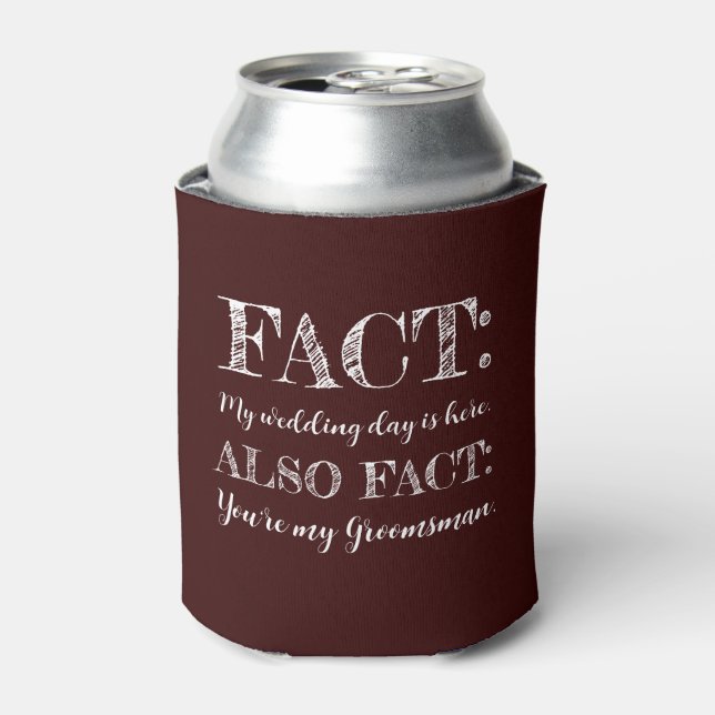 Elegant & Funny Fact Trauzeuge Vorschlag Maroon Dosenkühler (Kanne Vorderseite)