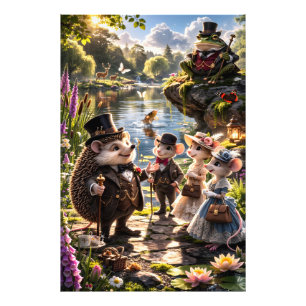 Elegant für Freunde, viktorianische Gartenparty-Ku Fotodruck