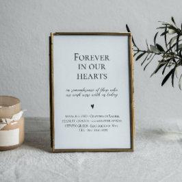 Elegant für immer in unserem Herzen Hochzeitszeich Poster