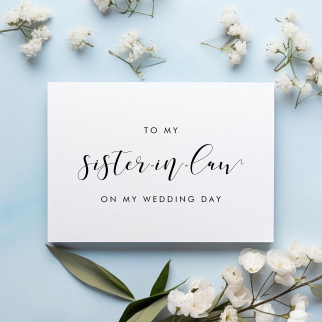 Elegant Für meine Schwester auf meiner Hochzeitsta Einladung (Von Creator hochgeladen)