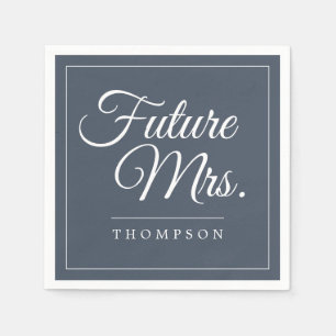Elegant Future Frau Brautparty Dusty Blue Paper Serviette