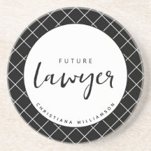 Elegant Future Lawyer Karo Pattern Personalisiert