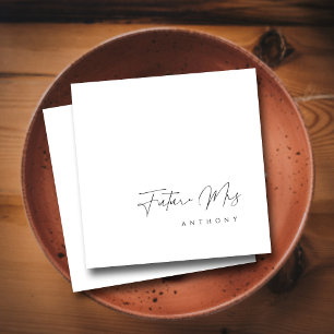 Elegant Future Mrs. Brautparty in Handschrift Serviette