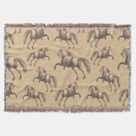 Elegant Galloping Spanish Pferd Decke
