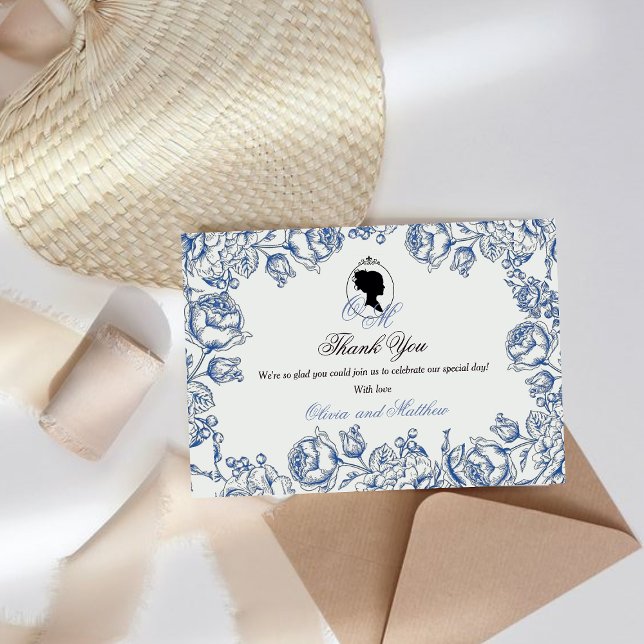 Elegant Garden Blume Boho Bridgerton Wedding Dankeskarte (Von Creator hochgeladen)