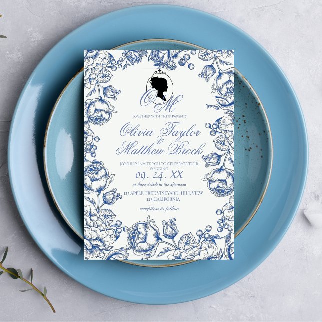 Elegant Garden Blume Boho Bridgerton Wedding Einladung (Von Creator hochgeladen)