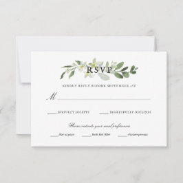 Elegant Garden Greenery Eucalyptus Wedding Rsvp Karte