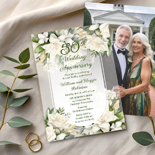 Elegant Gardenia Floral 50. Hochzeitstag