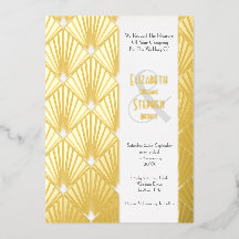 Elegant Gatsby Art Deco Gold Wedding Foil I