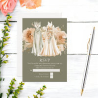 Elegant Gay Wedding Two Brils in Dress