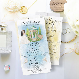 Elégant Gazebo Marié & Groom Programme de mariage 