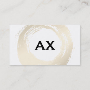 Elegant gebürstet mit Monogramm Visitenkarte