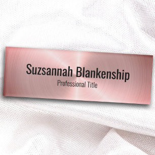 Elegant gebürstetes rosa Metal Beruflich Namenschild