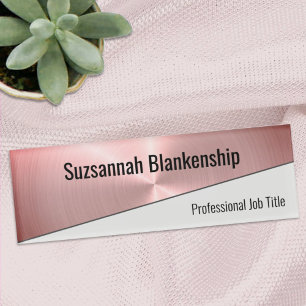 Elegant gebürstetes rosa Metal Beruflich Namenschild