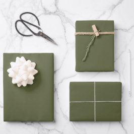 Elegant gedämmt grün Minimalistisch und elegant Geschenkpapier Set