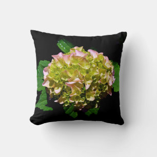 Elegant-gelb-rosa Hydrangea-Blume Kissen