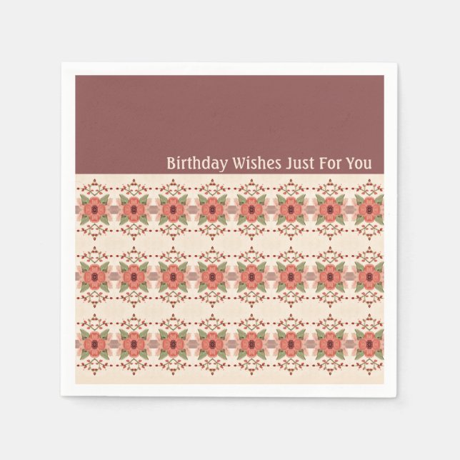 Elegant Gemustert Serviette (Vorderseite)