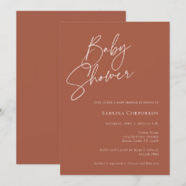 Elegant Gender Neutral Boho Baby Shower Einladung