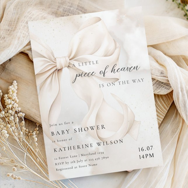 Elegant Gender Neutral Cloud Baby Shower Einladung (Von Creator hochgeladen)