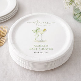 Elegant Gender Neutral Tini One  Baby Shower     Pappteller