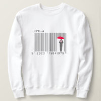 Elegant Gentleman Man Holding a Umbrella Barcode