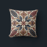 Elegant Geometric Botanical Pattern for Art & Deco Kissen<br><div class="desc">Discover this stunning design inspired by plants and classic geometric ornaments, featuring warm, rich colors that capture the beauty of nature. The design showcases intricate details and a perfect balance between geometric shapes and floral elements, making it ideal for printing on apparel such as t-shirts and hoodies, art posters, pillows,...</div>