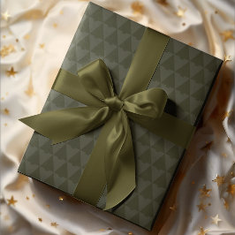 Elegant Geometric Monotone Weihnachtsbaum Geschenkpapier