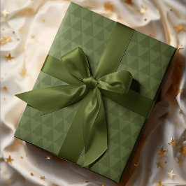 Elegant Geometric Monotone Weihnachtsbaum Geschenkpapier