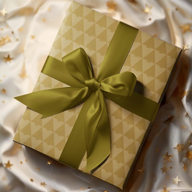 Elegant Geometric Monotone Weihnachtsbaum Geschenkpapier (Von Creator hochgeladen)