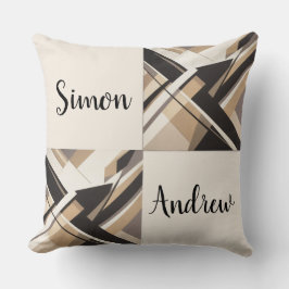 Elegant geometrical modern pattern throw pillow Kissen