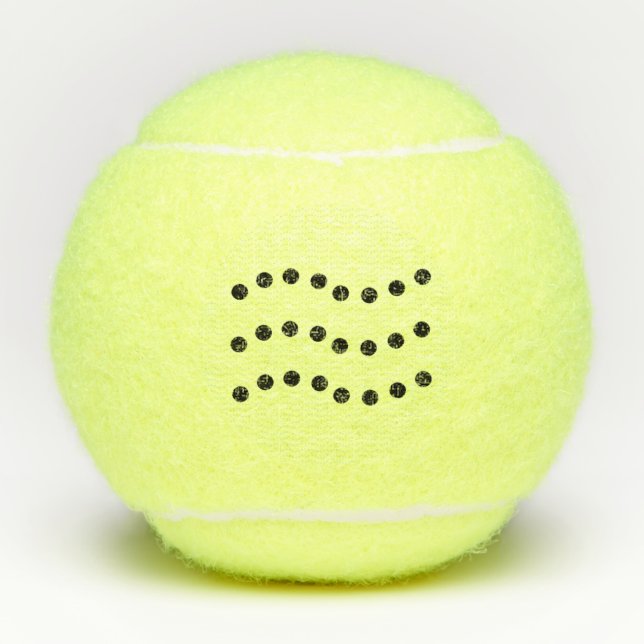 Elegant gepunktete Wavy Lines Tennisbälle (Vorderseite)