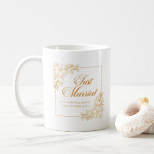 Elegant Gerade Verheiratet Hochzeit Tasse