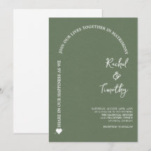 Elegant Gerahmt in Faith Lawn Green Wedding